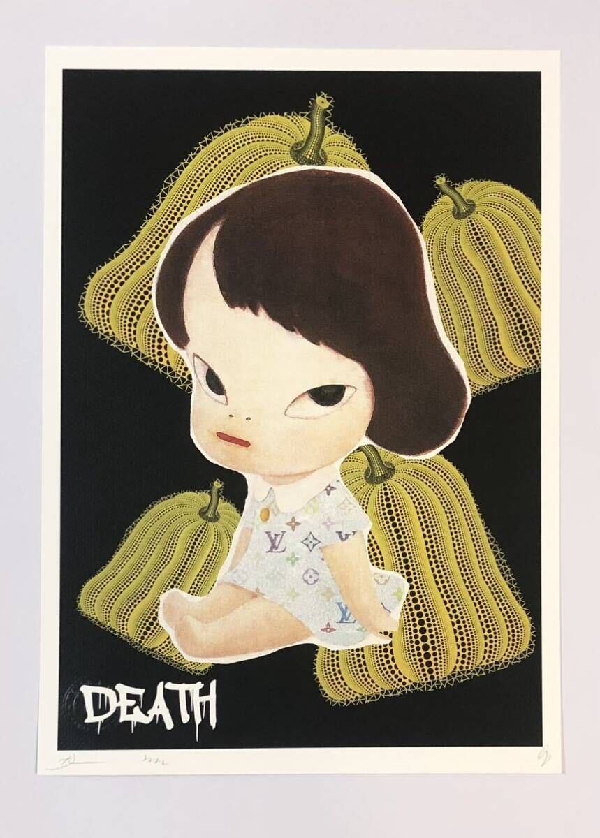 DEATH NYC アートポスター 世界限定100枚 奈良美智 ロッタちゃん NARAYOSHITOMO ポップアート 草間彌生 かぼちゃ ポスター 現代アート の画像2