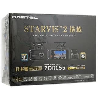 【お得なセット！新品未開封・3年保証】●コムテック STARVIS 2 搭載 前後2カメラドライブレコーダー ZDR055＋駐車監視コード(HDROP-14)●