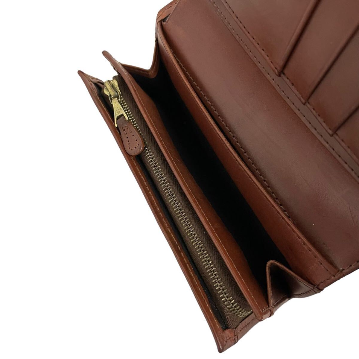 【高級素材】ホワイトハウスコックス　財布　2つ折り財布　コンパクト　アンティークブライドルレザー　ブラウン