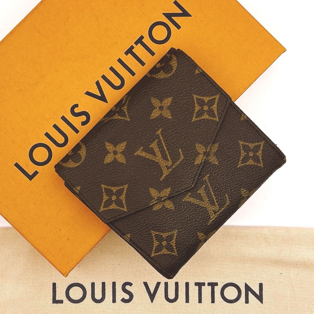 ★美品★【457】LOUIS VUITTON ルイヴィトン モノグラム ポルトモネビエ カルトクレディ 三つ折り 財布 ウォレット 小銭入れ M61660_画像2