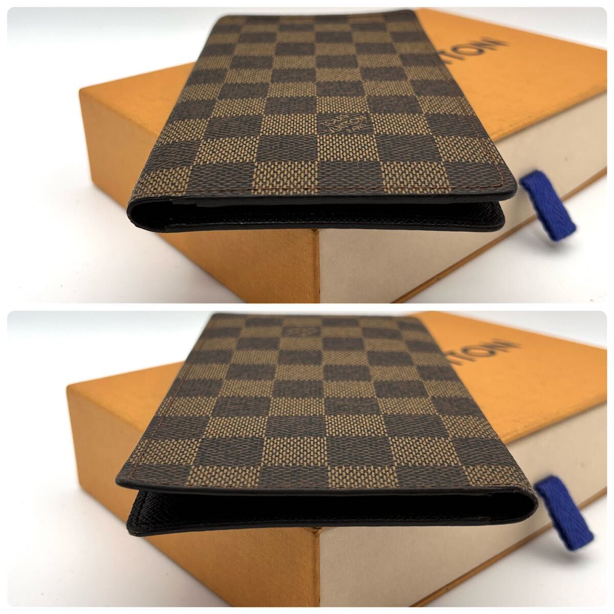 ★極美品★【A436】LOUIS VUITTON ルイヴィトンダミエ ポルトバルール カルトクレディ 二つ折り 長財布 ウォレット N61823/MI0021の画像8