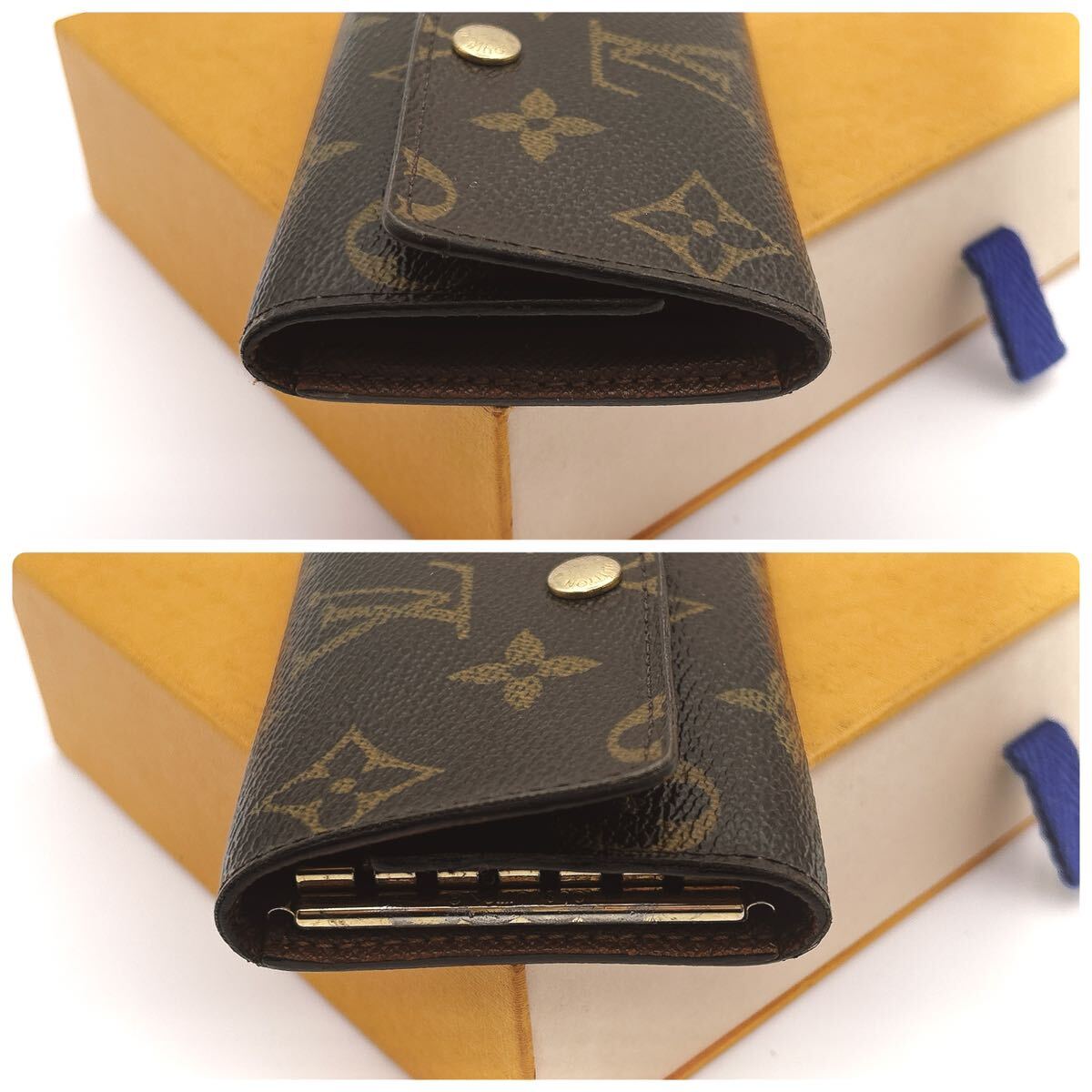 ★美品★【A407】LOUIS VUITTON ルイヴィトン モノグラム ミュルティクレ6 6連 キーケース 鍵入れ ブラウン系 M62630/CT1025の画像8