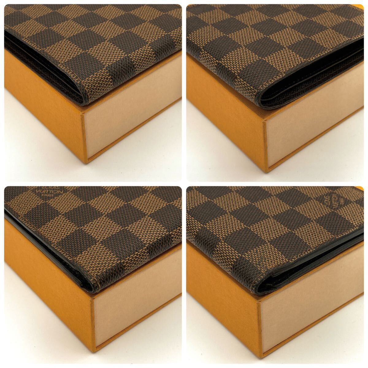 ★ほぼ極美品★【A431】LOUIS VUITTON ルイヴィトン ダミエ ポルトビエ カルトクレディ モネ 二つ折り 財布 ウォレット N61665/CA0023の画像10