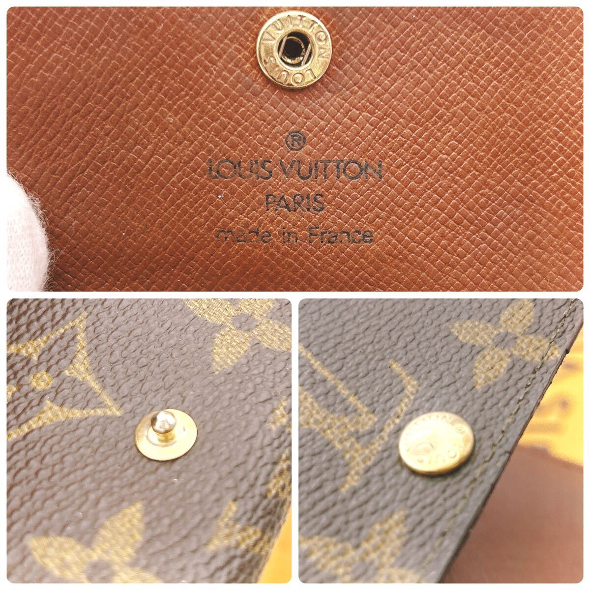 ★美品★【A448】LOUIS VUITTON ルイヴィトン ミュルティクレ4 キーケース モノグラム 4連 ブラウン M69517/RA0974の画像6