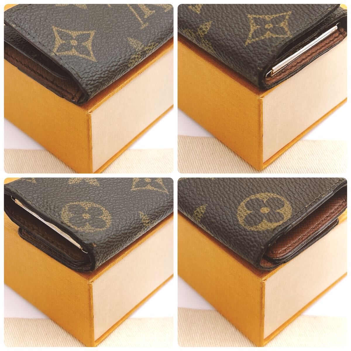 ★美品★【A448】LOUIS VUITTON ルイヴィトン ミュルティクレ4 キーケース モノグラム 4連 ブラウン M69517/RA0974の画像9