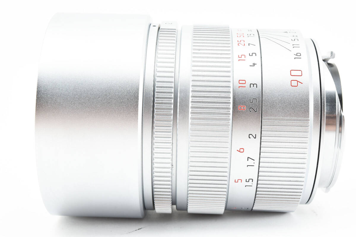 希少 整備済 ★極上品★ Leica ライカ SUMMICRON-M 90mm F2 E55 ズミクロン Silver シルバー (3808)