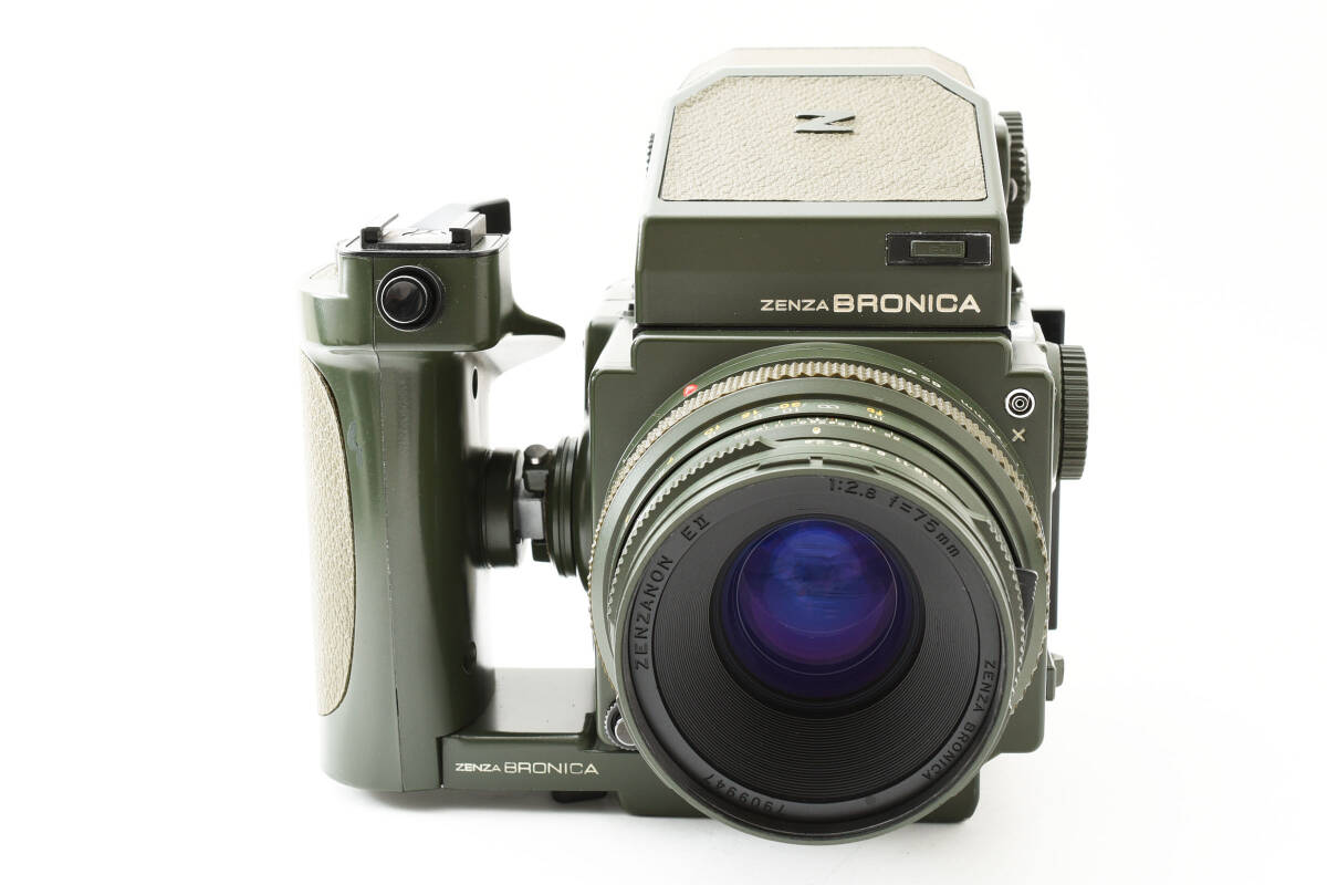 超希少 ★美品★ ZENZA Bronica ゼンザブロニカ ETRS SF 75 2.8 AE II Safari サファリ オリーブ Limited Model (3610)