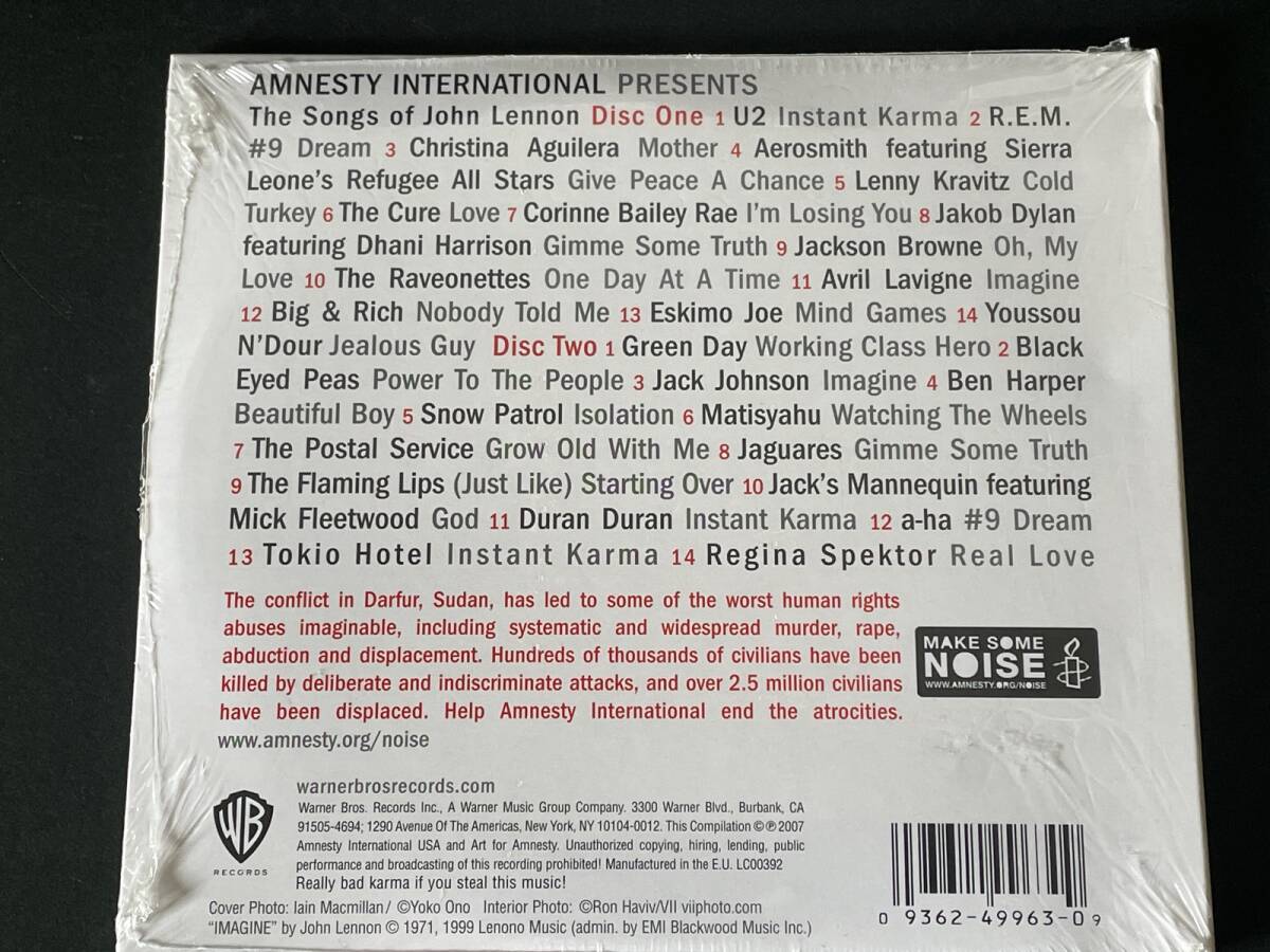 未開封　2枚組CD John Lennon トリビュート U2 R.E.M. Christina Aguilera Aerosmith Lenny Kravitz Jackson Browne Avril Lavigne 輸入盤_画像2