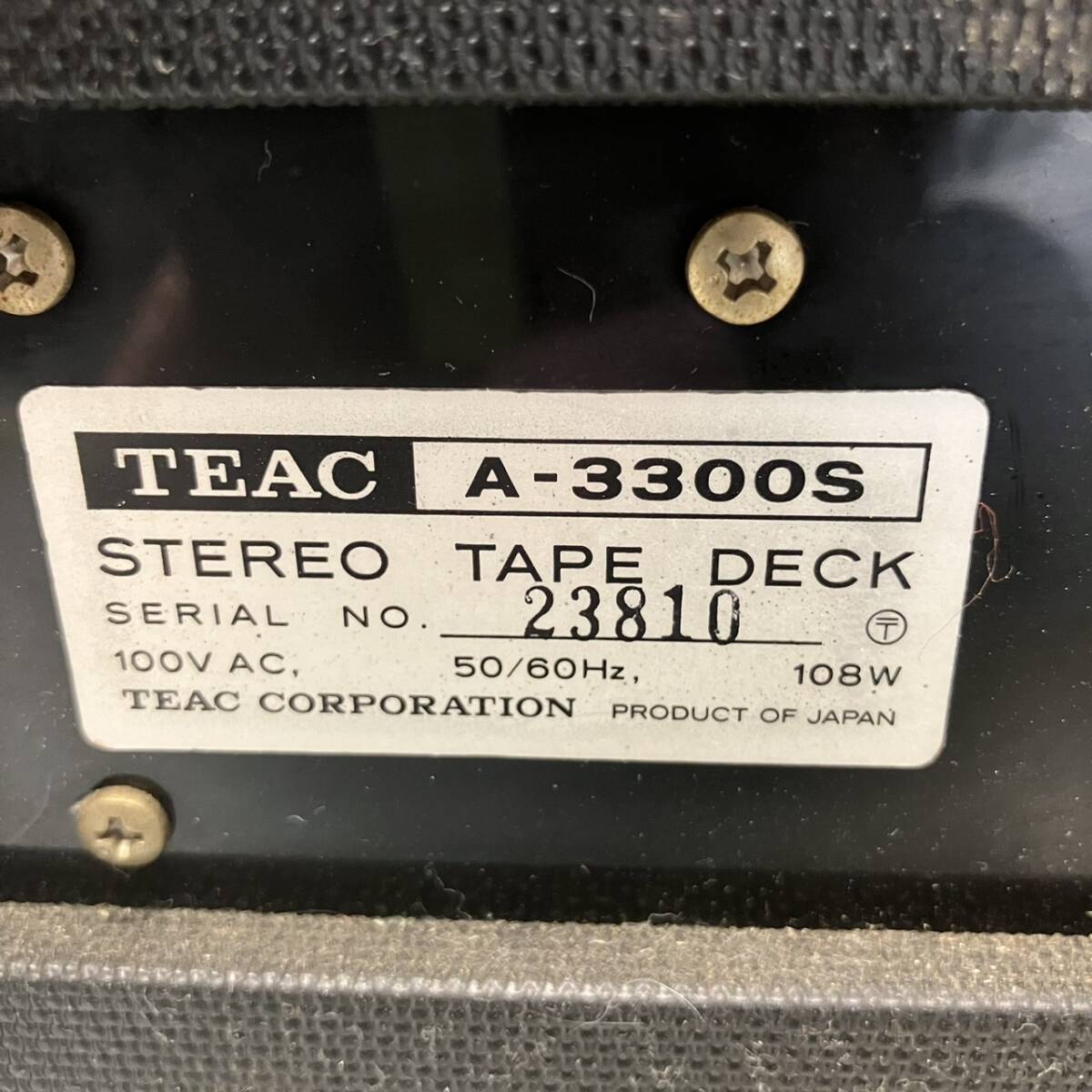 [4-103] junk audio equipment open reel deck TEAC Teac A-3300S