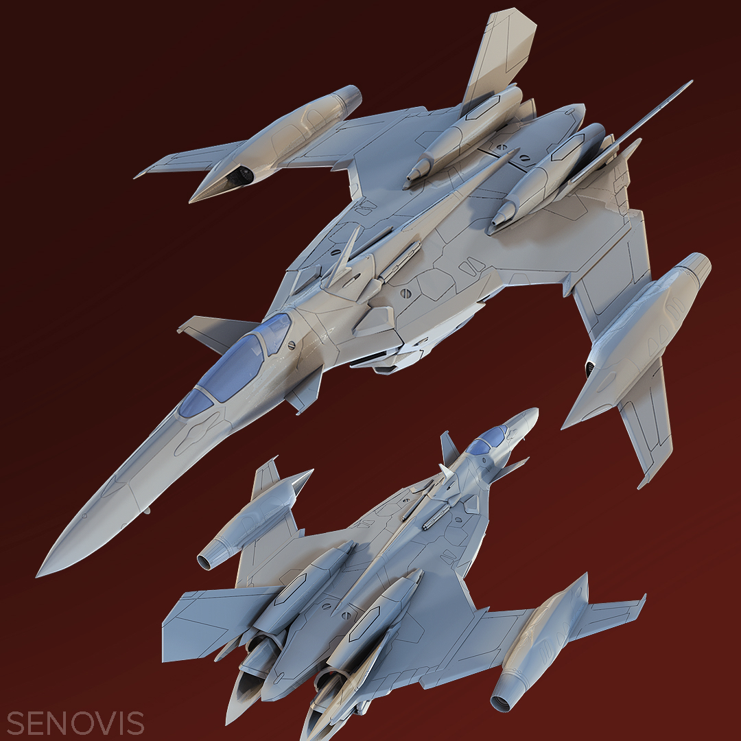 1/144 YF-29 デュランダル 3Dプリント Durandal 未組立 宇宙船 宇宙戦闘機 Spacecraft Space Ship Space Fighter SFの画像1