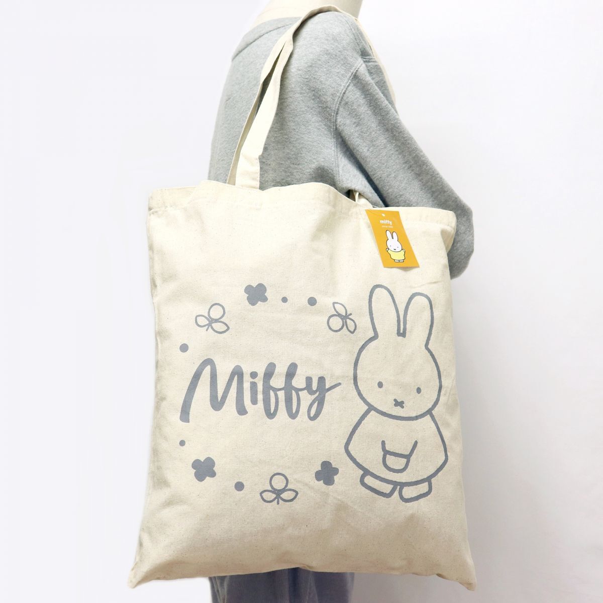 ●送料390円可能商品 ミッフィー MIFFY うさこちゃん 新品 帆布 キャンバス トートバッグ BAG かばん 鞄 [MIFFY-GRY1N]一 六★QWER★_画像1