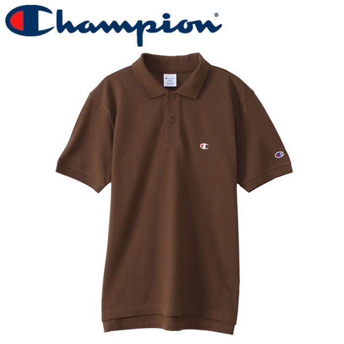 ●送料390円可能商品 チャンピオン CHAMPION 新品 メンズ コットン 鹿の子 カジュアル 半袖 ポロシャツ Lサイズ[C3F356801N-L]三 弐★QWER_画像2