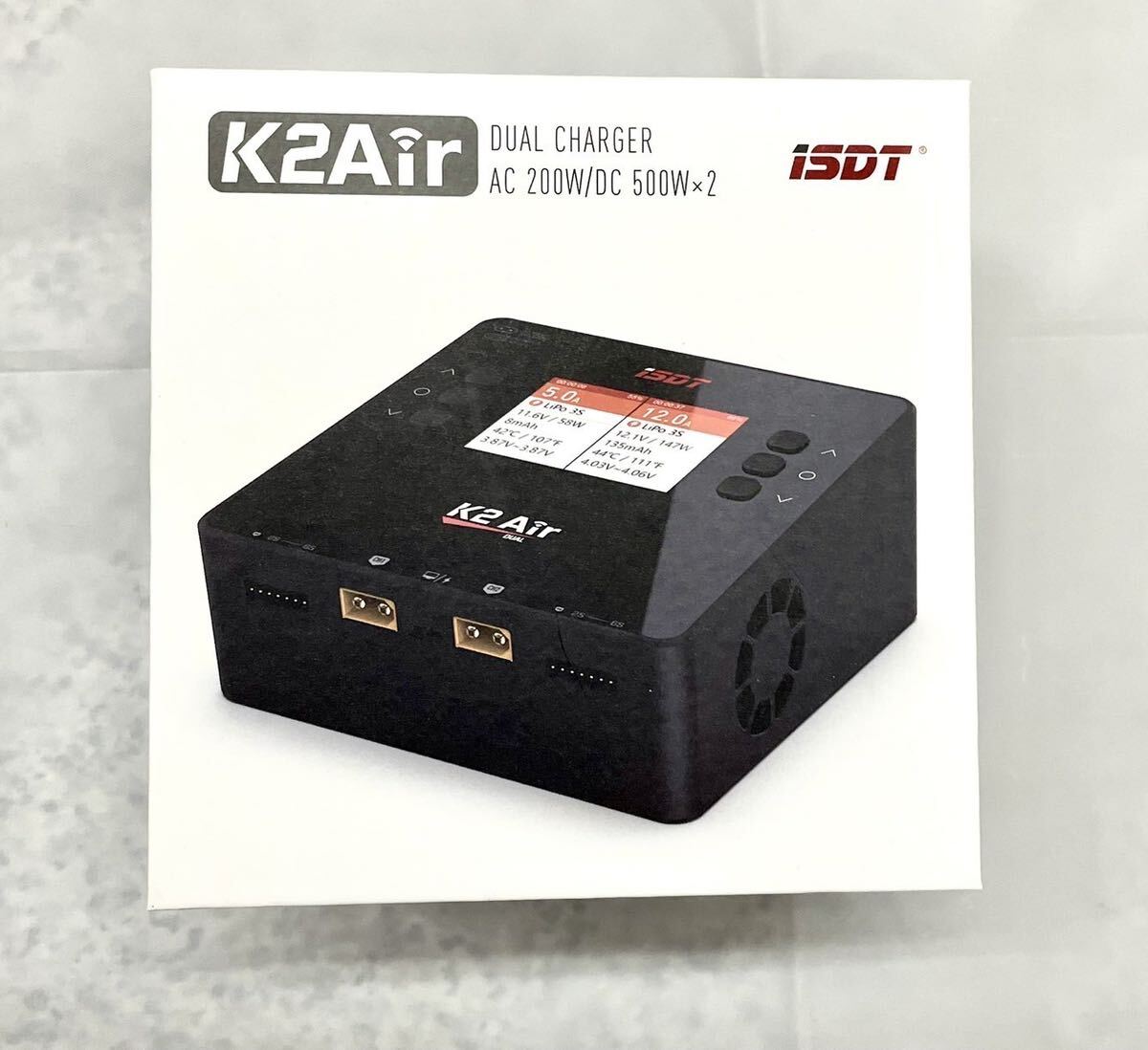 ISDT K2 Air DUAL CHARGER AC /DC バッテリーチャージャー 充電器 G-FORCE 500W(DC) / 200W(AC)の画像1