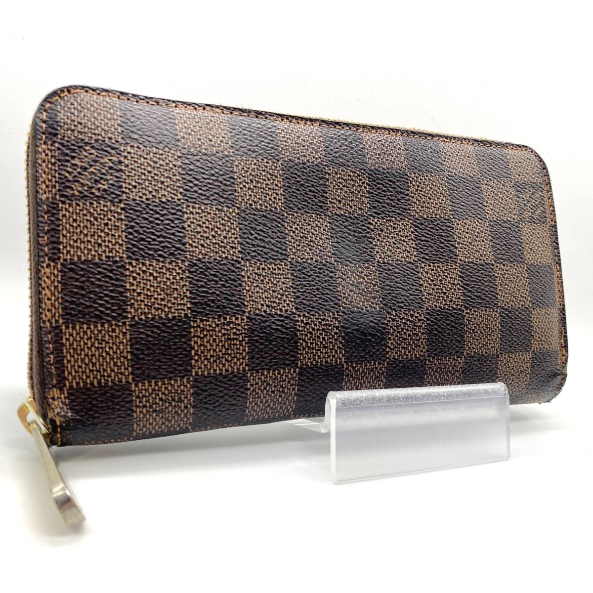 本物保証 1円~ 美品 LOUISVUITTON ダミエ エベヌ ジッピーウォレット 男女 ラウンドファスナー 長財布 ルイヴィトン 中古 CA1190の画像1