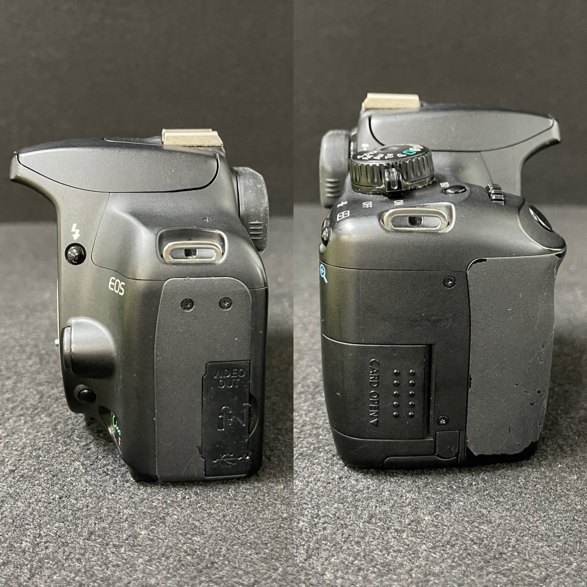 SN0604-57I ゆうパック着払い Canon EOS Kiss F 18-55mm 1:3.5-5.6/55-250mm 1:4-5.6/75-300mm 1:4-5.6 レンズ3本付き 一眼レフカメラの画像6