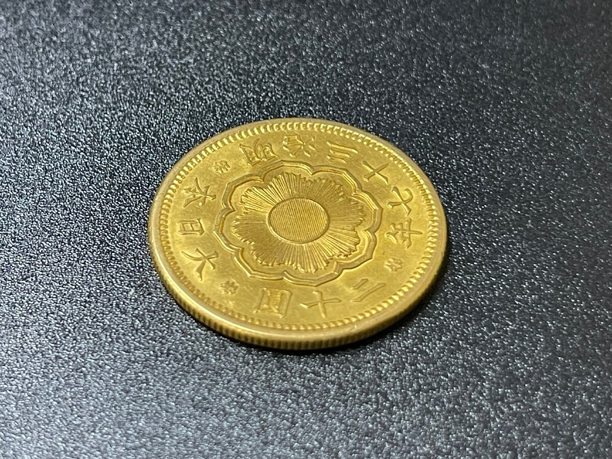 SN0604-14I　コンビニ決済のみ　新二十圓金貨　20圓　明治37年　重量16.6g　古銭　硬貨　貨幣　コレクション　新20円金貨_画像4