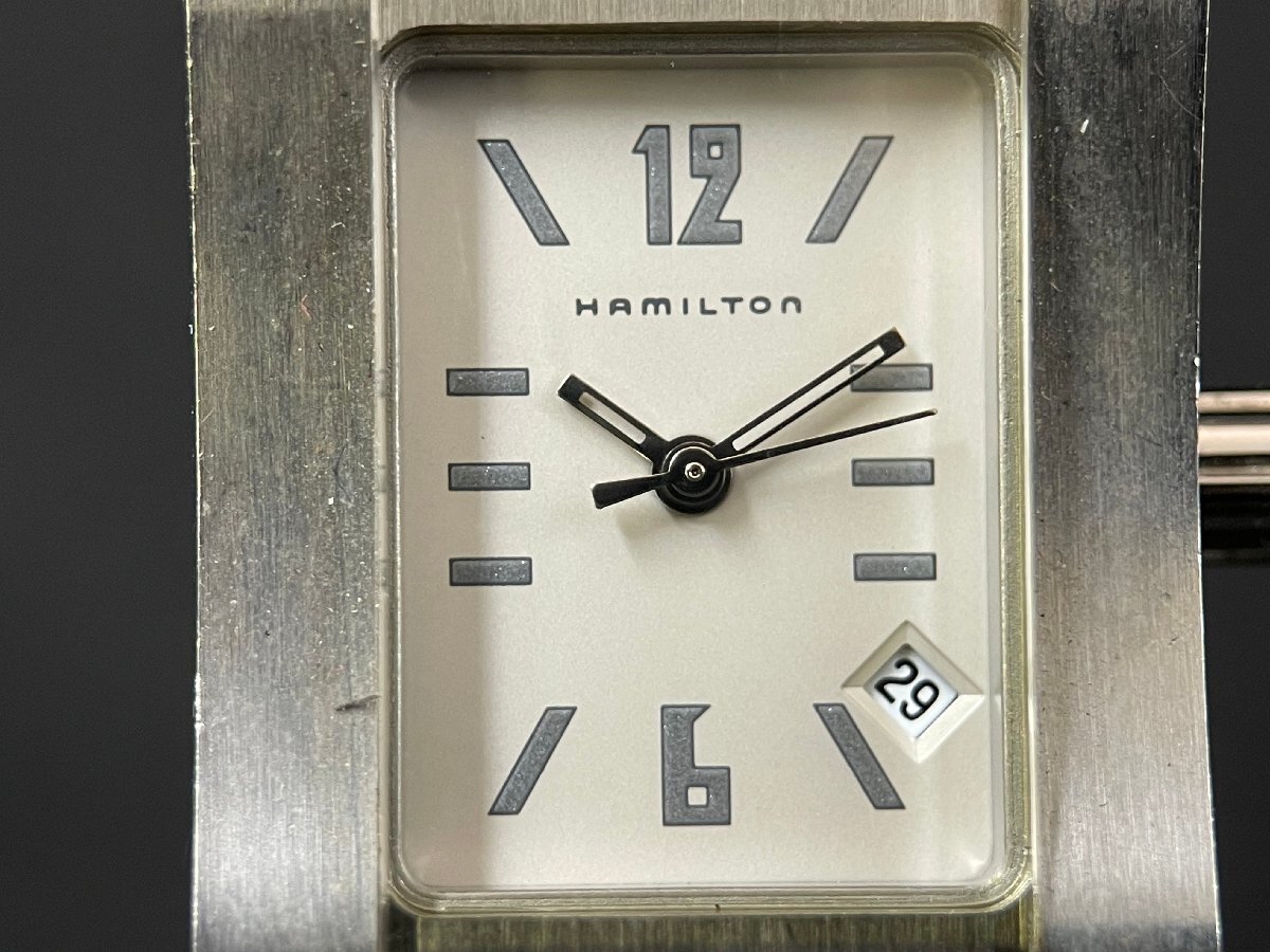 SM0604-32I HAMILTON QUARTZ 腕時計 ハミルトン スクエア レディース腕時計 クォーツの画像2