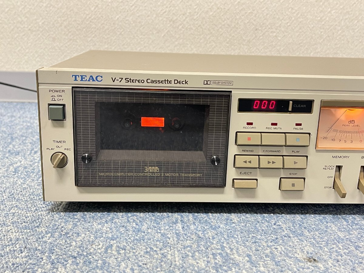 KF0604-33I ゆうパック着払い TEAC V-7 Stereo Cassette Deck カセットデッキ ティアック オーディオ機器の画像3