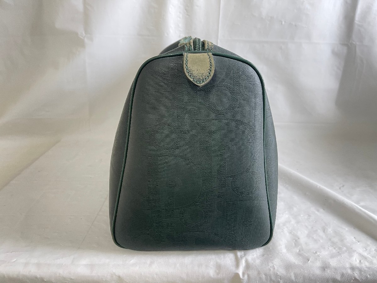 KF0604-31I ゆうパック着払い Christian Dior ミニボストン トロッター ディオール ハンドバッグ 鞄 グリーン系の画像3