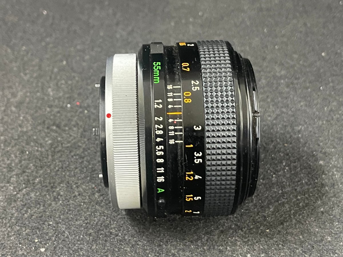 SN0604-68I　ゆうパック着払い　CANON　LENS　FD　55mm　1:1.2　カメラレンズ　単焦点レンズ　キャノン　光学機器_画像3