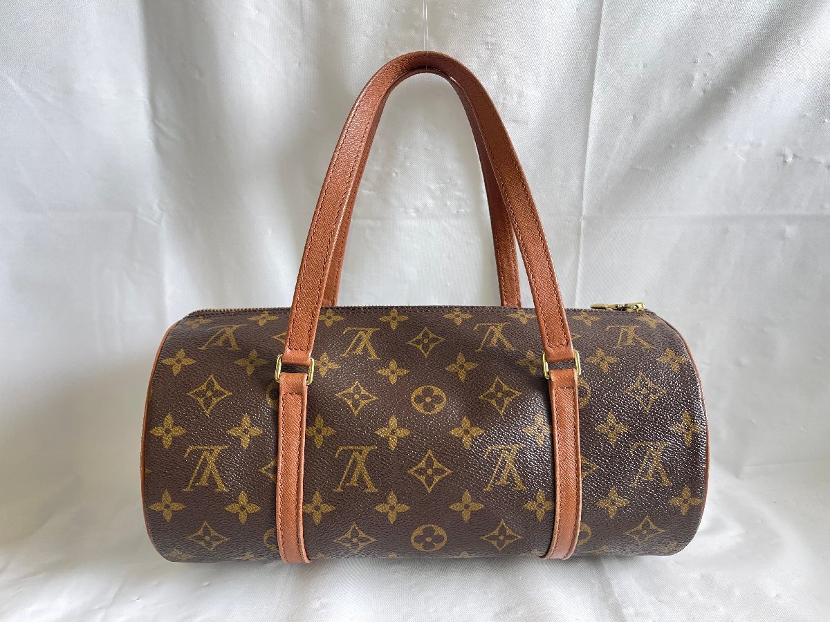 ST0604-82I ゆうパック着払い LOUIS VUITTON モノグラム パピヨン30 ハンドバッグ ポーチ付き TH0926/M51365 ルイ・ヴィトン 筒型の画像3