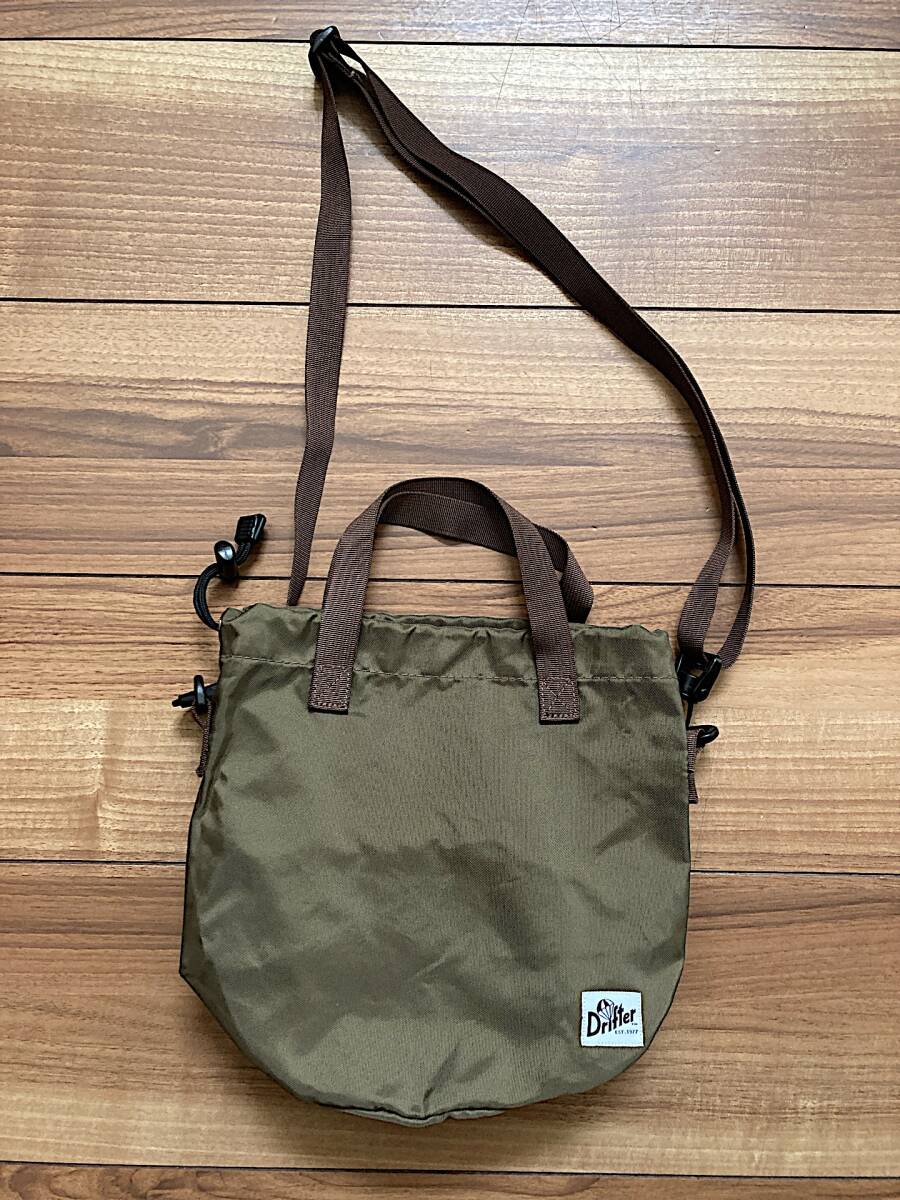  postage 185 jpy beautiful goods DRIFTER Drifter draw -stroke ring pouch pouch Mini bag brown group camp outdoor Work body bag 