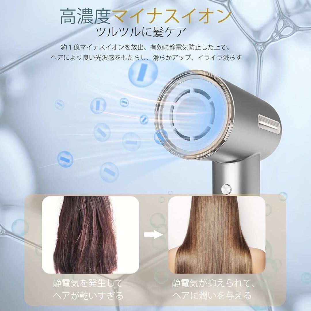 【新品】ドライヤー 1600W 大風量 速乾 高濃度 マイナスイオン ヘアケア ヘアドライヤー