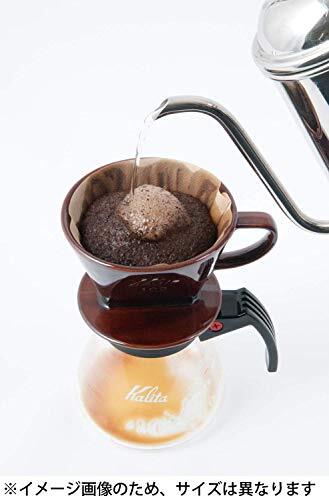 カリタ Kalita コーヒー ドリッパー 陶器製 ブラウン 1~2人用 101 日本製 101-ロトブラウン ドリップ 器具 喫茶店 カフェの画像4