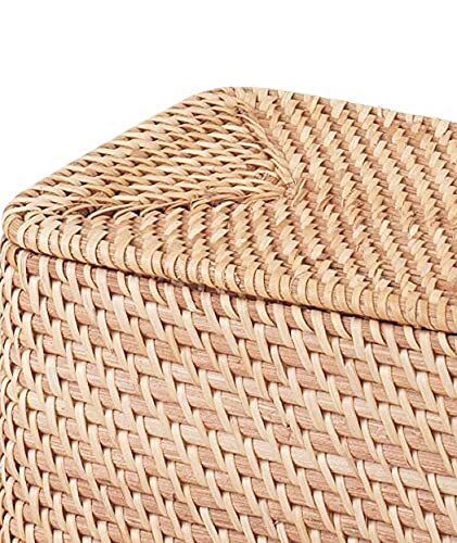  Muji Ryohin comes in succession rattan rectangle box * cover attaching (V) approximately width 26× depth 18× height 16cm 47381337