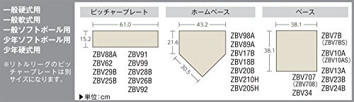 ZETT(ゼット) 野球 ホームベース 硬式 軟式 少年野球 ZBV205H 厚み5mm_画像3