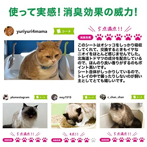 エステーペット 猫用 実感消臭 シート 20枚 [システムトイレ 各社に使える] [消臭力]共同開発 猫 トイレ トイレシート 消臭 日本製 その画像3