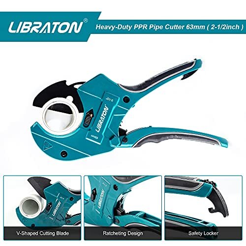 LIBRATON PVC cutter cutting ability 63mm -ply cut .embi cutter ratchet type PVC tube cutter PVC pipe cutter 