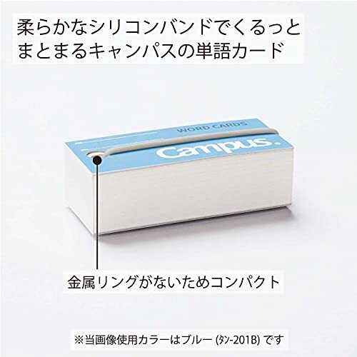 コクヨ キャンパス バンドでまとまる 単語カード 中 3色 20冊セット タン-201SET_画像2