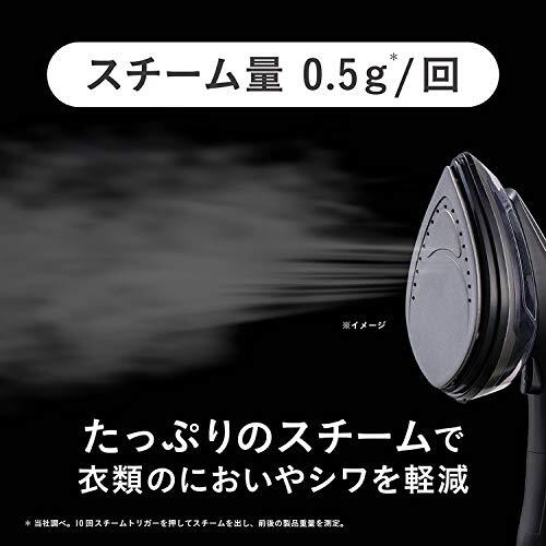 コイズミ 衣類スチーマー スチーム量0.5g/回 立ち上がり40秒 ブラシ・布アタッチメント付属 ブラック MAS-1000/K [限定商品]_画像2