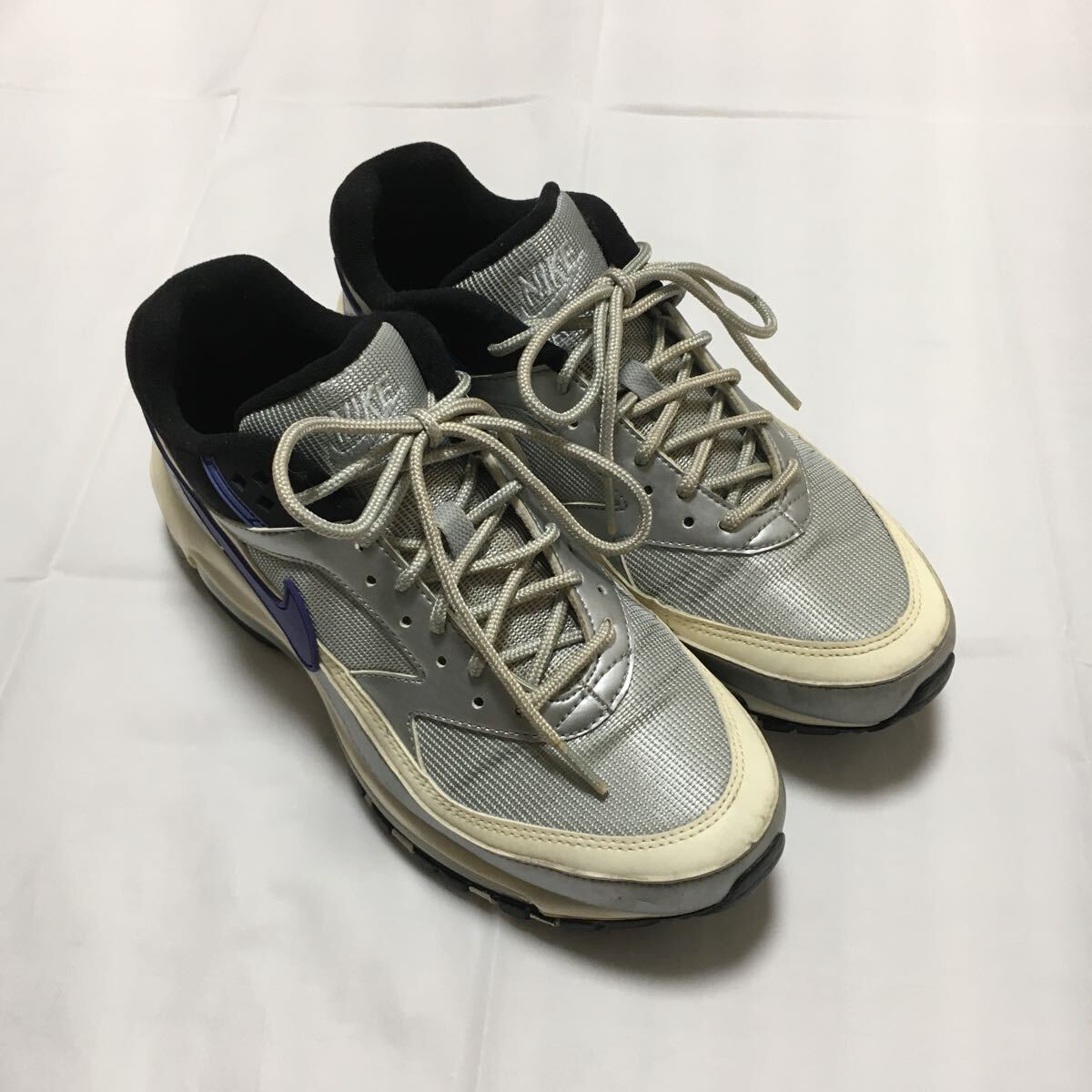 NIKE AIR MAX 97 25.5cm スニーカー シルバー ブラック パープル ナイキ エアマックス シューズ 靴 1円スタート_画像1