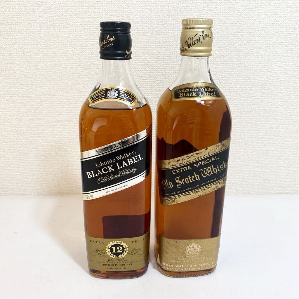 ジョニーウォーカー ブラックラベル スコッチ ウイスキー Johnnie Walker 2本まとめて☆未開栓の画像1