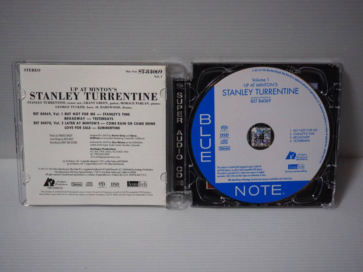 【高音質盤SACD】STALEY TURRENTINE / UP AT MINTON’S ハイブリッド （Analogue Productions製 型番：CBNJ 84069 SA）の画像3