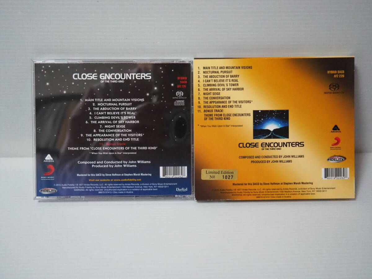 [ height sound quality record SACD]JOHN WILLIAMS / CLOSE ENCOUNTERS OF THE THIRD KIND SOUNDTRACK hybrid (Audio FIDELITY made model :AFZ-226)