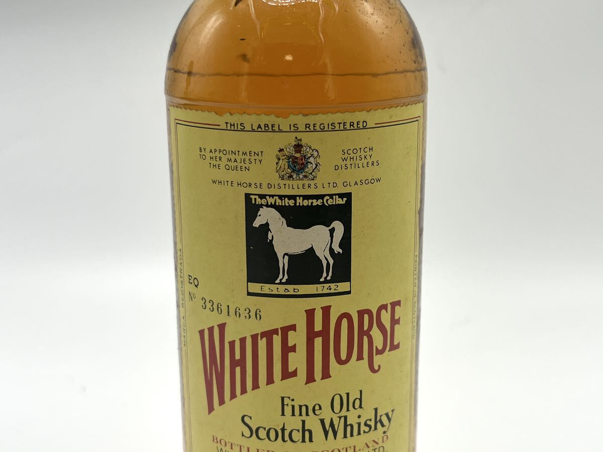 未開栓 希少 古酒 WHITE HORSE ホワイトホース 特級 760ml 43度 スコッチウイスキー ファインオールド 箱ありの画像4