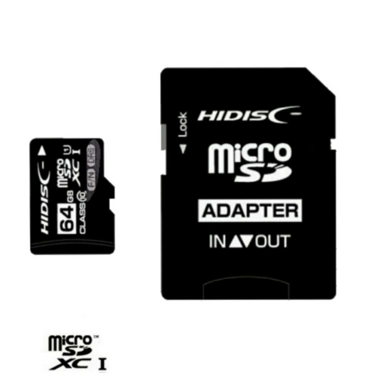 microSDXC64GBメモリーカード（HI-DISC）HDMCSDX 64GDS2 2セット【1円スタート出品・新品・送料無料】