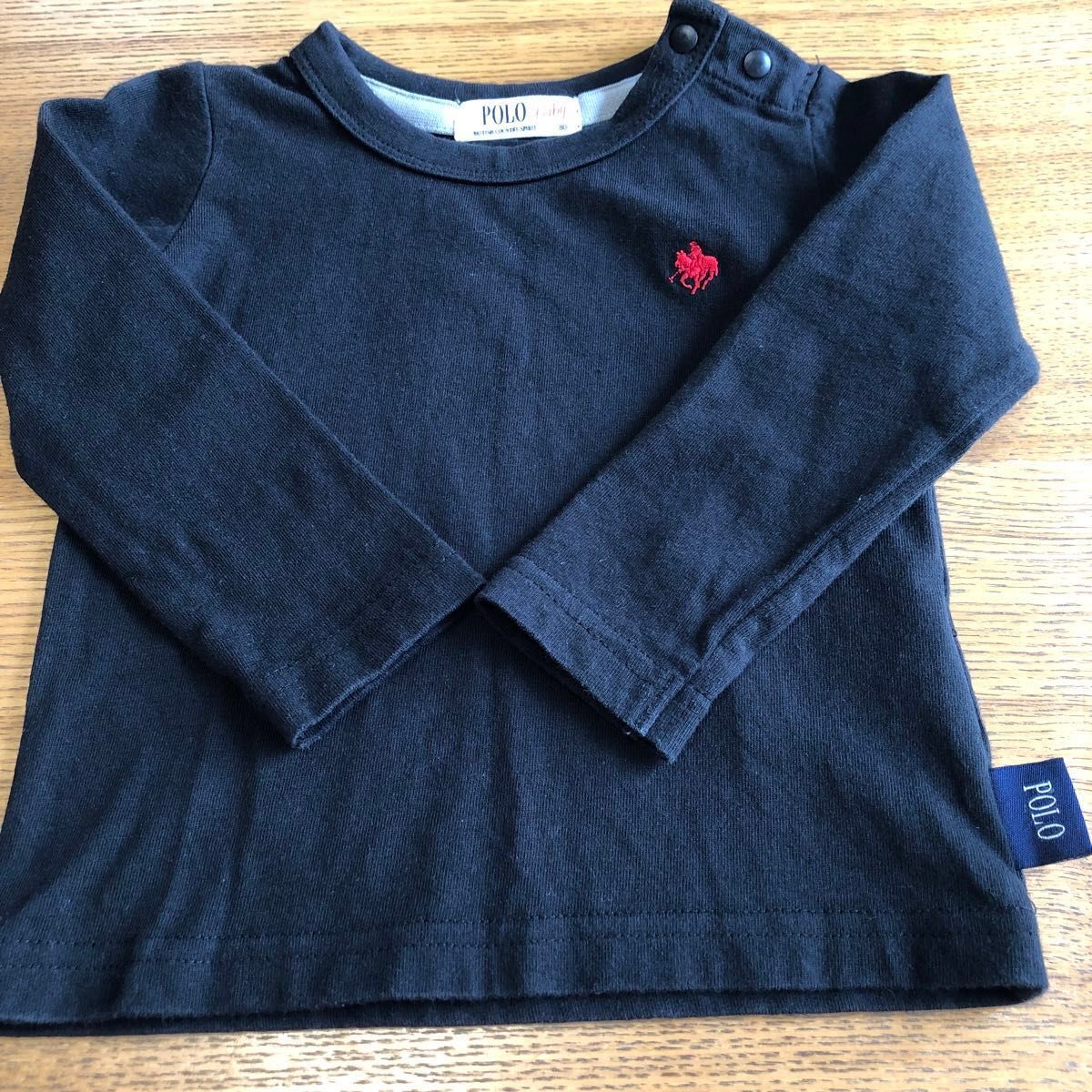 80 ポロベビー　POLO baby ロンt ブラック　黒　美品