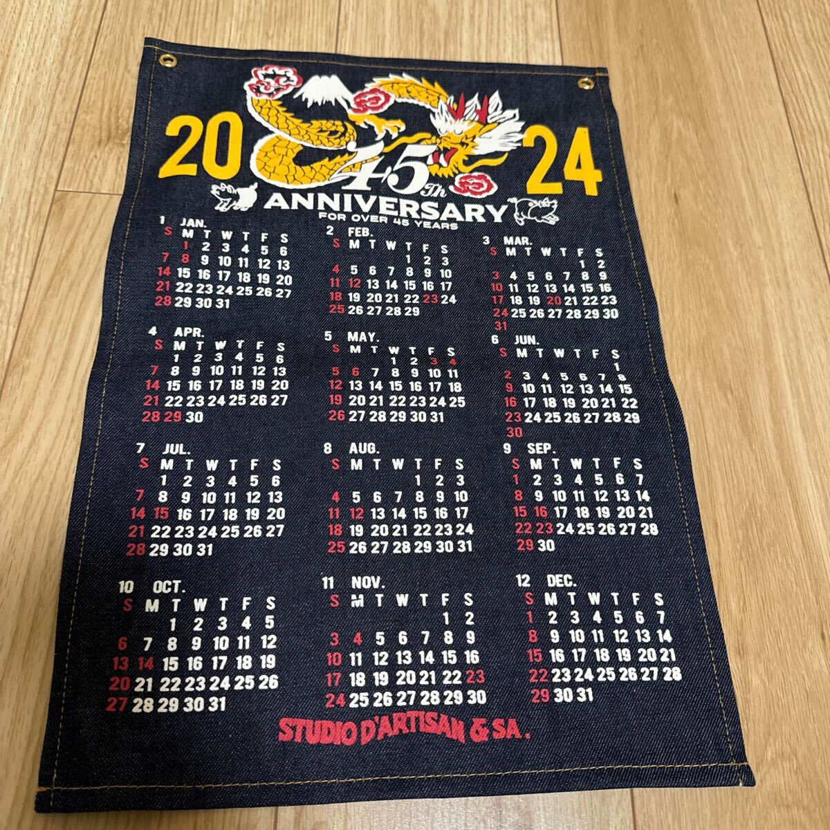 【45周年記念】STUDIO D’ARTISAN 2024 デニムカレンダー