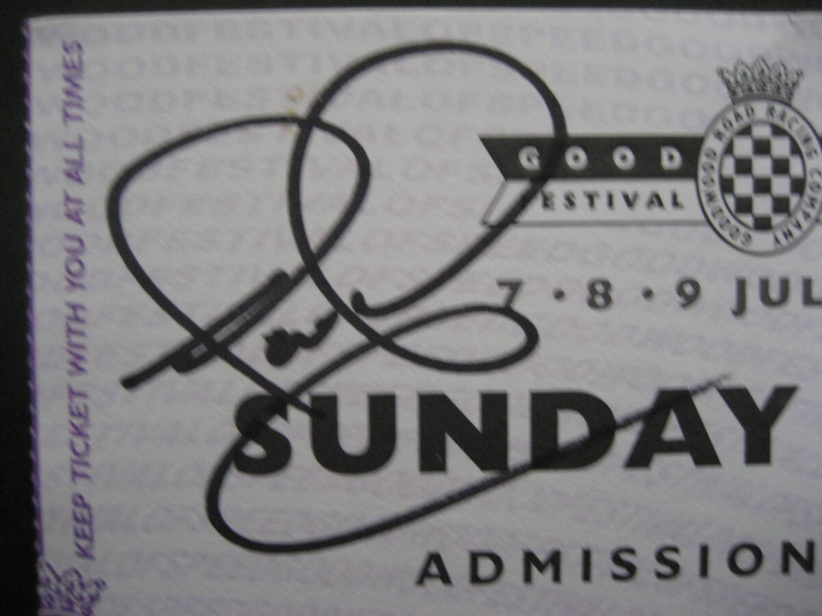 *** collection adjustment *** *N* Mansell with autograph Goodwood ticket ~2006!!! ***