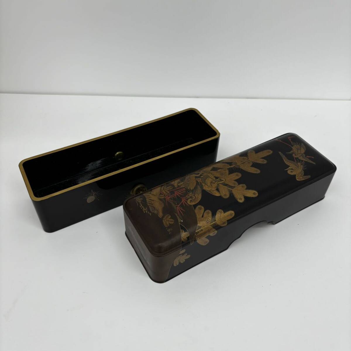  paper shape box lacquer ware antique stationery paper tool period thing 