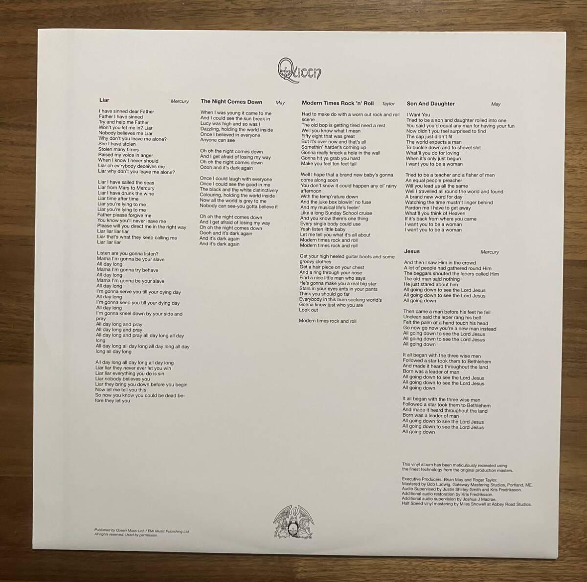 QUEEN クイーン LPレコード EU盤　戦慄の王女　再発盤_画像5