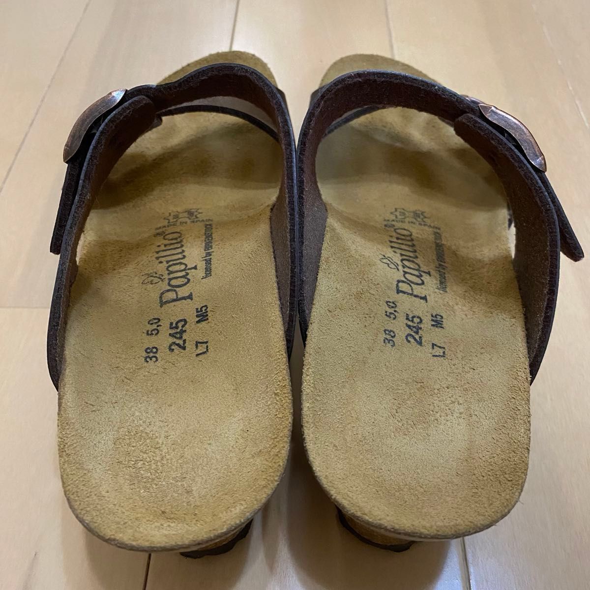 【美品】 BIRKENSTOCK ビルケンシュトック papillio パピリオ 38  24.5cm