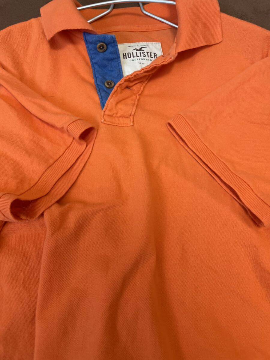 HOLLISTER ホリスター ポロシャツ Lサイズ オレンジ_画像5