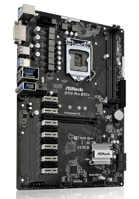 ASRock H110 PRO BTC+ LGA 1151 DDR4 M.2 SATA3 Desktop Motherboard_画像1