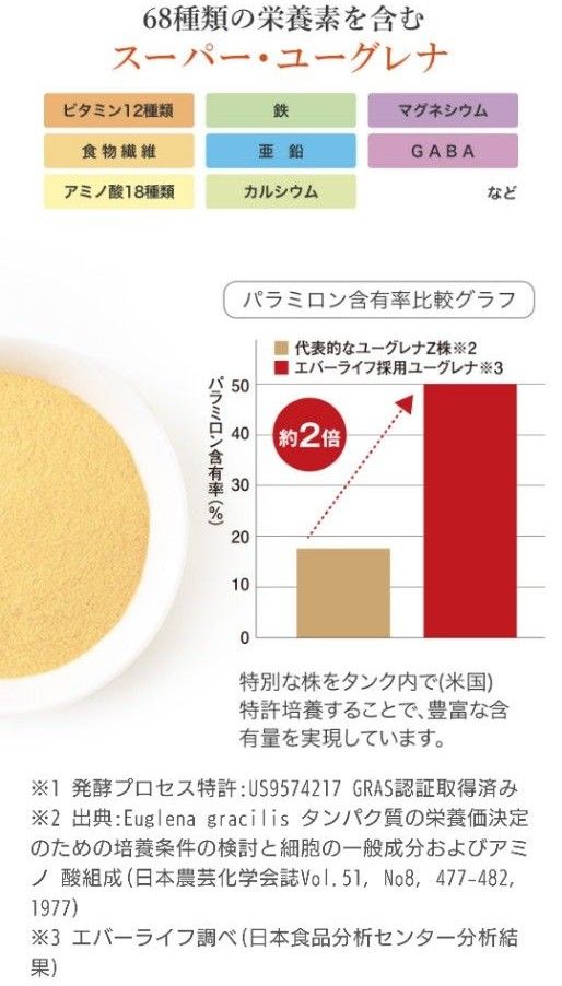 【限定ゲリラSALE】エバーライフ　ユーグレナ100　サプリメント　90粒入（約1ヶ月分）