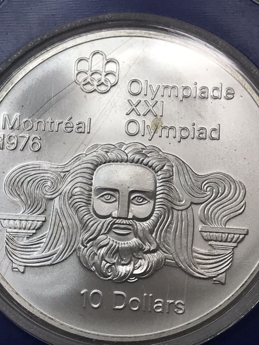 銀貨　カナダ モントリオールオリンピック　記念　プルーフ　セット　Issue2　1976年　送料無料　大型銀貨_画像9